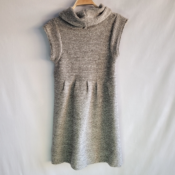 Lambswool Blend Sleeveless Turtleneck Dress Womens L - Picture 2 of 7